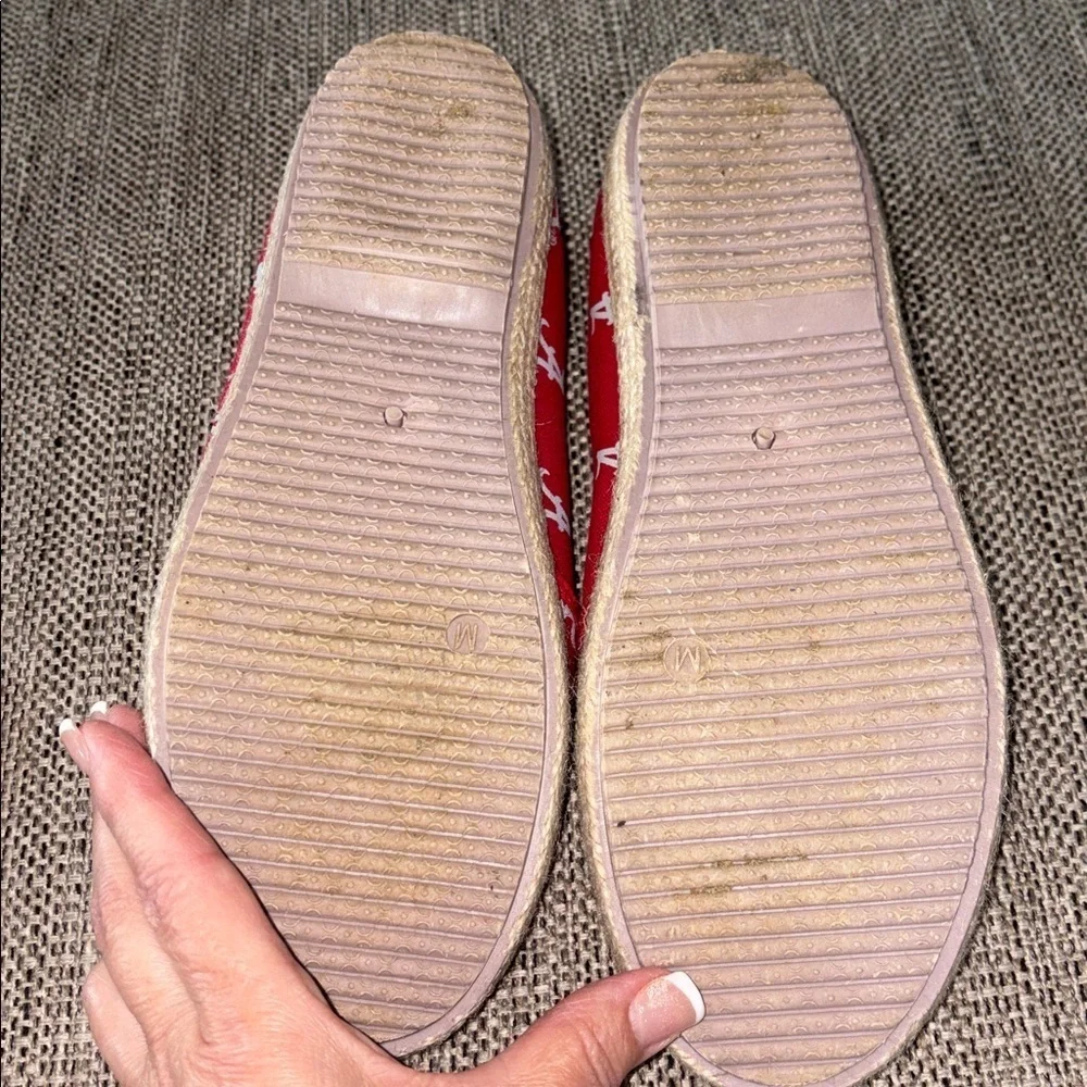 NCAA Women's Alabama Crimson Tide Espadrille Canvas Slip On Shoe Red Size M